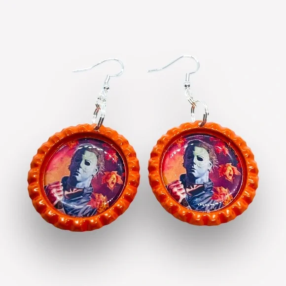 Halloween Michael Myers Iconic Halloween character creepy earrings - Picture 5 of 6